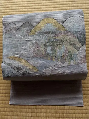 명주  나고야 오비 순수 실크 미사용