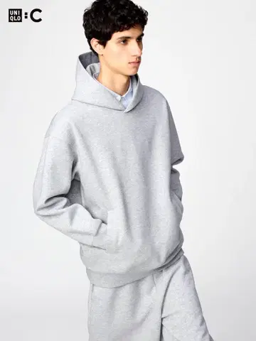 UNIQLO C 후드 맨투맨 그레이