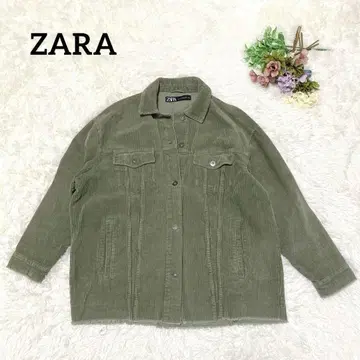 a1157 [자라/ZARA] 봄 자켓 아우터 코듀로이 카키 빅사이즈