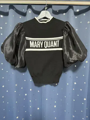 MARY QUANT 콜라보 이소재 퍼프 슬리브 니트 MERCURYDUO