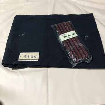 네이비 컬러 유카타 오비 오비 포함 미사용품 LL