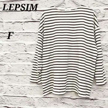 R4970 렙심 [F] 긴팔 티셔츠 롱티 보더 드롭 숄더