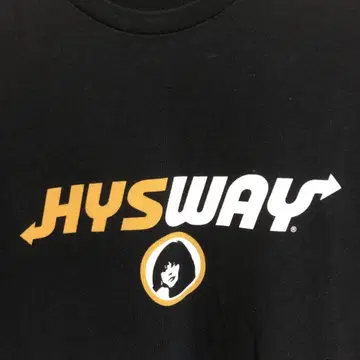 HYSTERIC HYSWAY 서클 걸 로고 티셔츠 L 사이즈 블랙