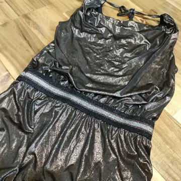 프랑스제 택 포함 에버시 원피스 라메 반짝반짝
