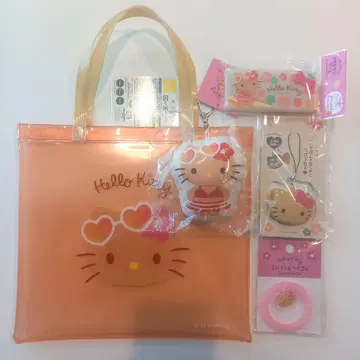 햇볕에 탄 키티 비닐 가방, 잡화 케이스, 마스코트 키링, 머리끈