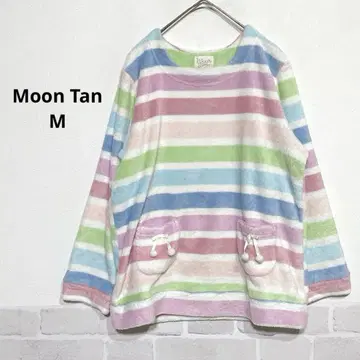 Moon Tan Narue 플리스 룸웨어 컬러풀 보더 i184