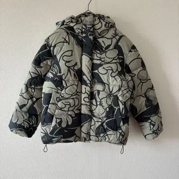 H&M 에이치앤엠 후드 부착 패딩 자켓 아우터 카키 XXS