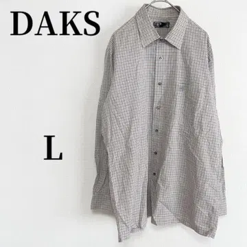 DAKS 닥스 체크 셔츠 아이보리 빈티지 코디 L 사이즈