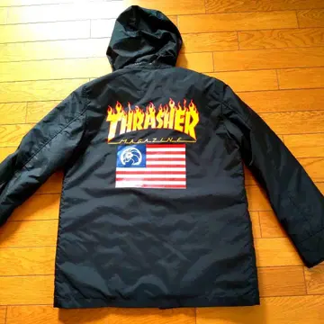 THRASHER/NESTA 프레임 로고 나일론 자켓. small 새상품급