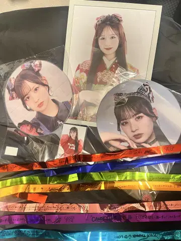 타치바나 코토미 부채 2매, A3 포스터, 사진, 은박 테이프 세트