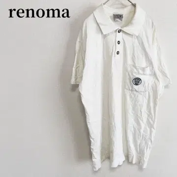 renoma 레노마 피케 셔츠 화이트 캐주얼 골프 스포츠