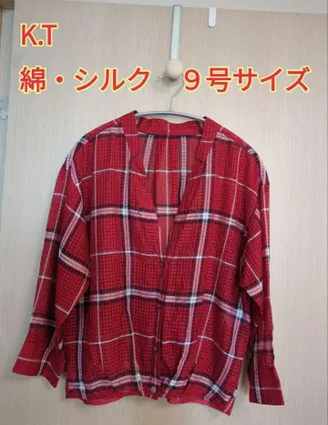 K.T KIYOKO TAKASE 블라우스 겉옷 비침 프론트 버튼