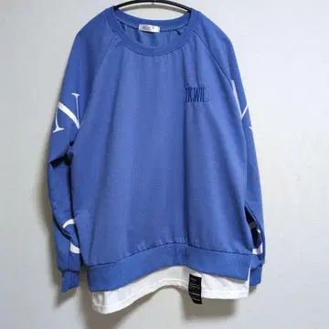 MINIMINI STORE 여성용 블루 긴팔 티셔츠 XL 사이즈