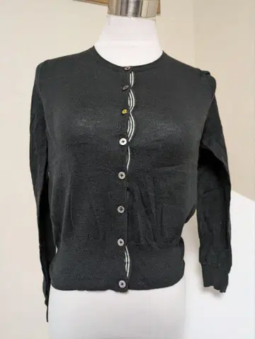 Paul Smith BLACK 면 캐시미어 니트 가디건 M 자개 버튼