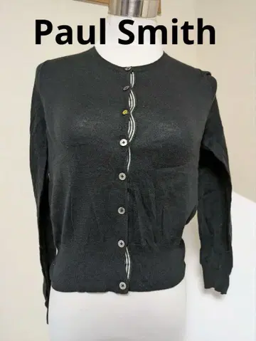 Paul Smith BLACK 면 캐시미어 니트 가디건 M 자개 버튼
