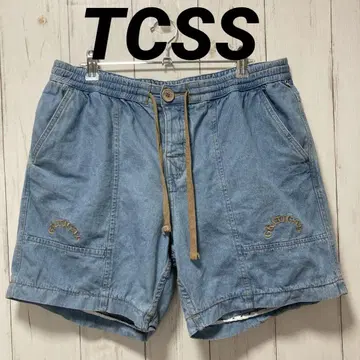 TCSS 숏팬츠 하프 팬츠 자수 로고 데님 사이즈 34
