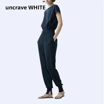 uncrave 네이비 리브 팬츠 슬랙스 카고 팬츠 품위 있는 조거