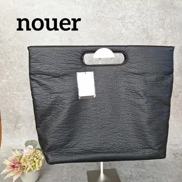 [택 포함] nouer 누에르 에코 가죽 클러치백 블랙