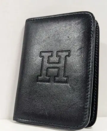 HIROFU 가죽 블랙 카드 케이스 출퇴근 통학