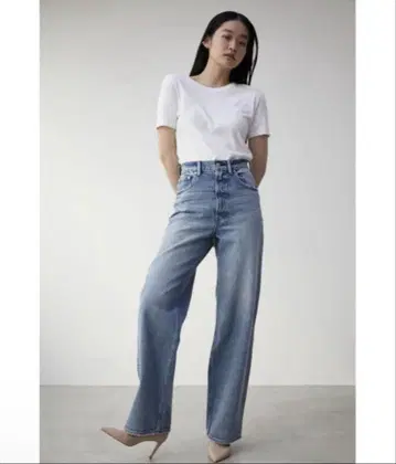 AZUL by moussy AZUL DENIM/하이웨스트 와이드 데님