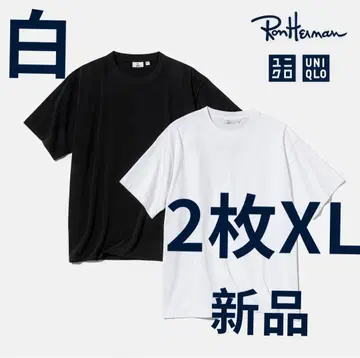 2장 유니클로 x 론 헤르만 콜라보 T셔츠 화이트 XL