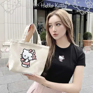 Rady Hello Kitty 토트백 내추럴 x 핑크