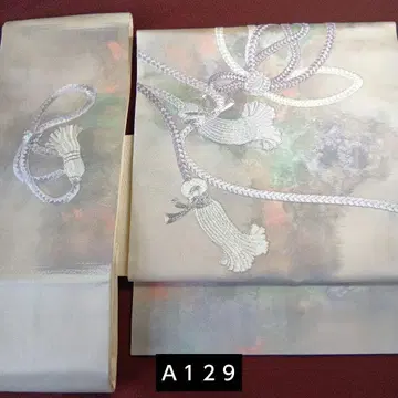 A129 이부식 쓰쿠리 오비 나고야 오비 히토에다이코 리본 자수