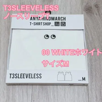 미개봉 유니클로 x 안야 힌드마치 슬리브리스 T 화이트 M