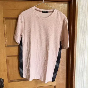 BLACK LABEL CRESTBRIDGE M 핑크 티셔츠 파일 원단