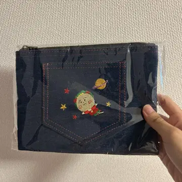 코지코지 자수 데님 파우치