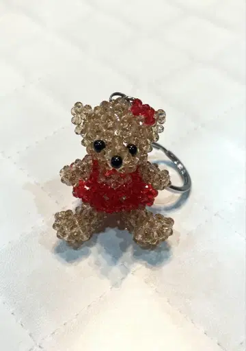 BEADS GIRL BEAR STRAP 빨간색