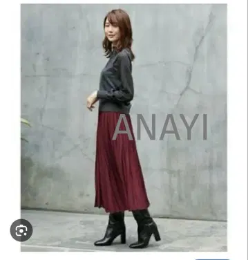 [새상품급] ANAYI 하이 트위스트 플리츠 스커트 38