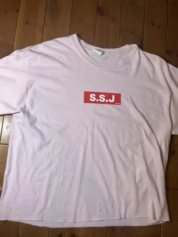 S.S.J. 로고 티셔츠 핑크 GILDAN 숏 기장 티셔츠!