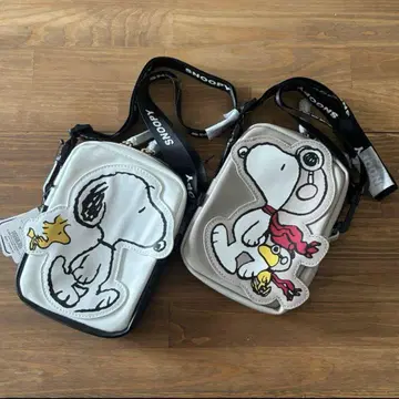스누피 다이컷 와펜 미니 숄더백 2세트 미사용품