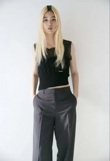 tgor 케이블 뷔스티에 BLACK