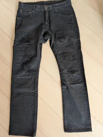 TMT 데미지 데님 팬츠 블랙 S 사이즈