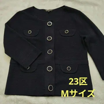 23구 M 사이즈 노카라 자켓 다크 네이비