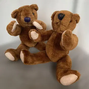 곰 봉제 인형 2개 테디베어 높이 약 20cm