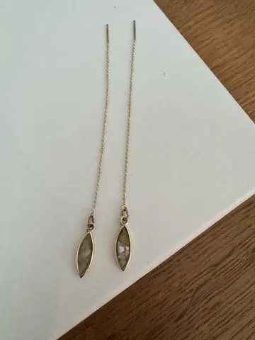 agete 롱 귀걸이 K10 아가트