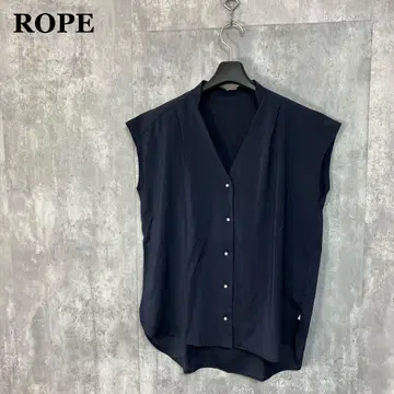 ROPE V넥 프렌치 슬리브 블라우스 38