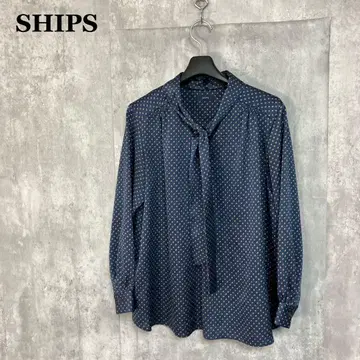 SHIPS 올 패턴 보우타이 블라우스