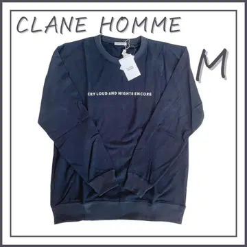 정가 26,400엔 CLANE HOMME 로고 맨투맨 블랙 M 긴팔