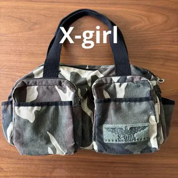 [ 레어 ] X-girl 카모플라주 더플백 밀리터리 가방