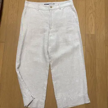 랄프 로렌 린넨 와이드 팬츠 라이트 베이지