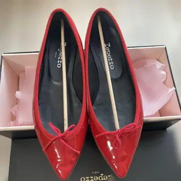 Repetto 빨간색 플랫슈즈 35 브리지트