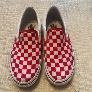 vans 체커 슬립온 빨간색 26