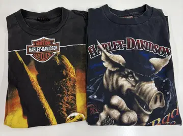 90년대 Harley-Davidson 이글 & 돼지 2매 세트