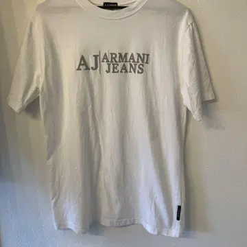 Armani Jeans AJ 로고 티셔츠 L 사이즈 화이트