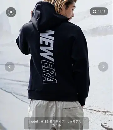 NEW ERA 블랙 후드티