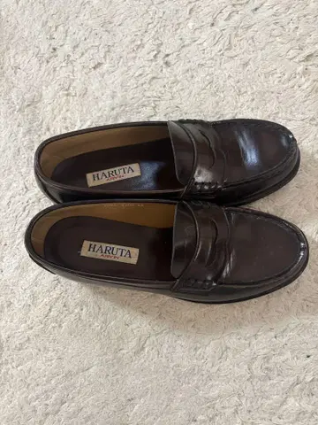 HARUTA 다크 브라운 로퍼 24 cm eee